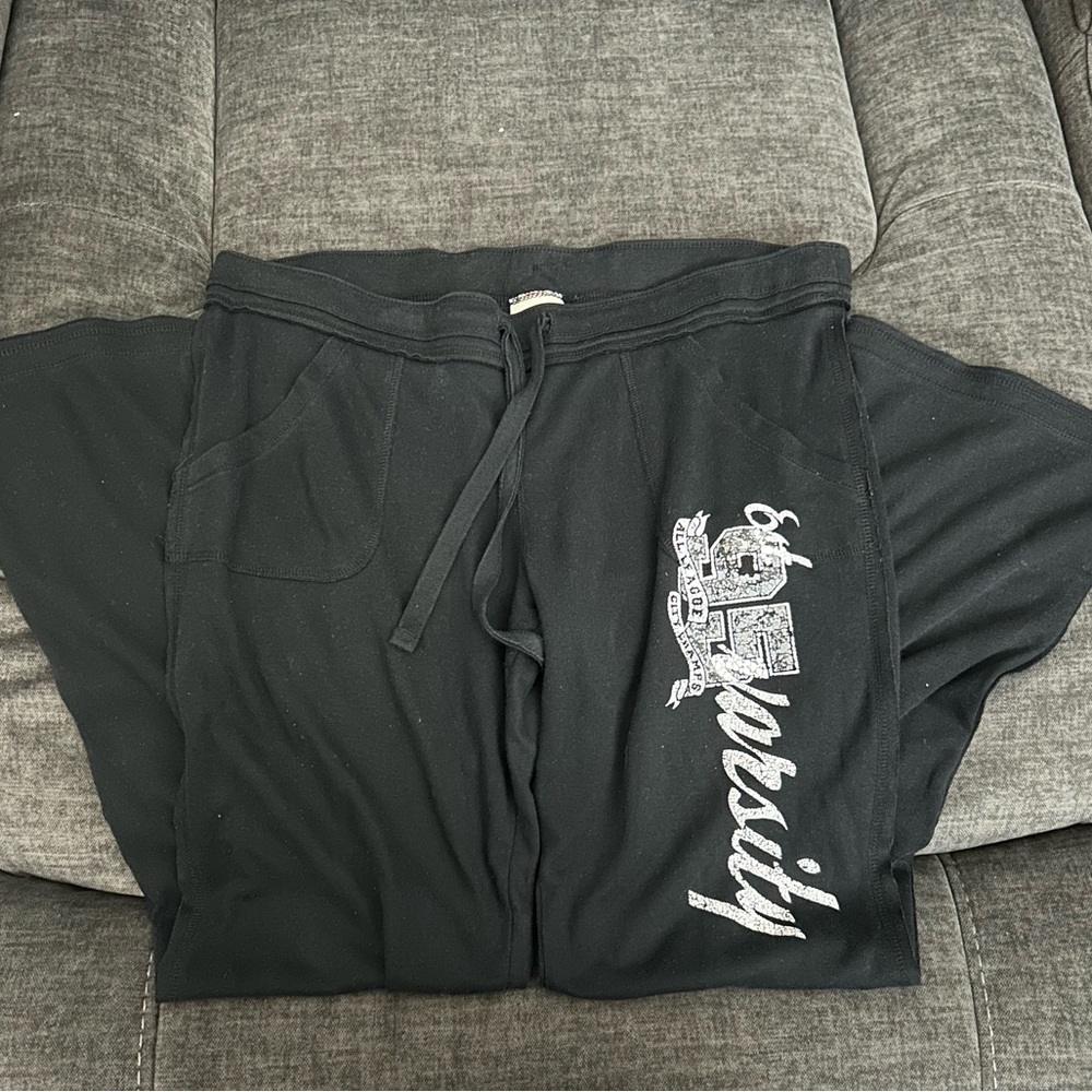 Black straight leg sweatpants